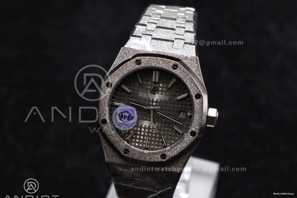 37mm Grey SS on Textured 15454 SS APSF Frosted Oak Edition Super 1:1 Bracelet SA3120 Dial Royal Best Clone Lightweight 1031 0429